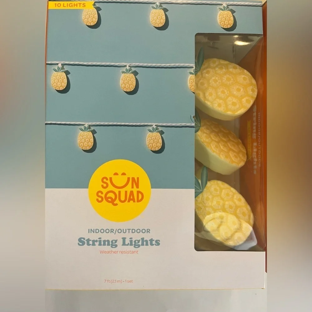 NWT 2 sets pineapple indoor outdoor string lights